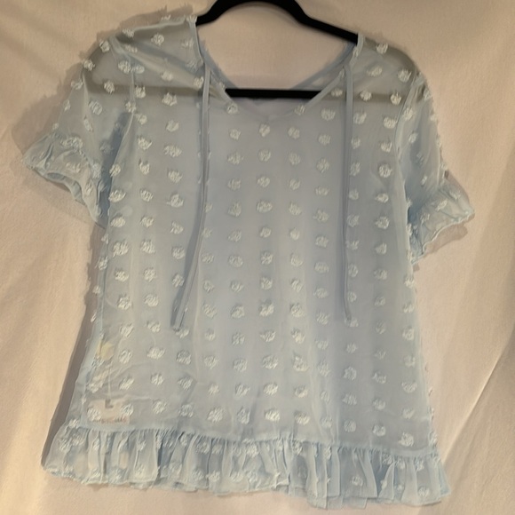 Girls Chiffon Swim Cover Up Swiss Dot Sheer Beach Wraps for 3-12 Yrs Blue 7-8Y - Picture 9 of 15